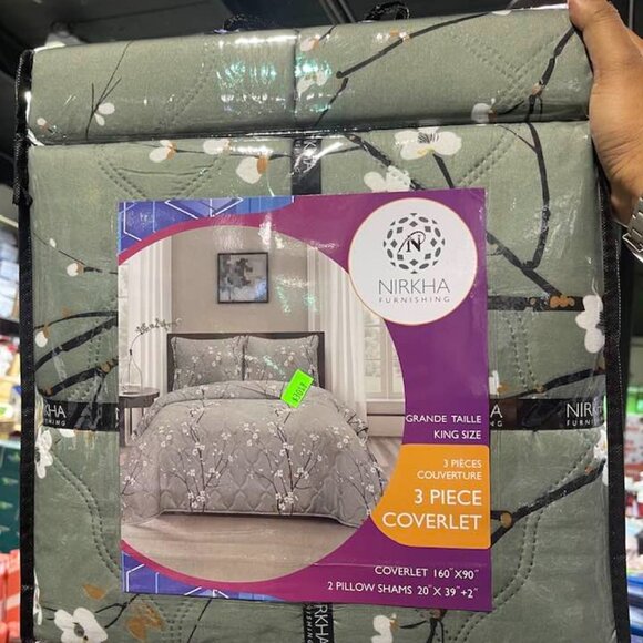 BRAND NEW PREMIUM HIGH QUALITY 3-PIECE COVERLET SET - Picture 8 of 10